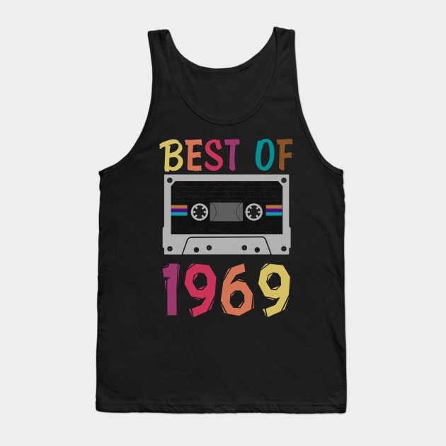50th Birthday Shirt For Men & Woman - 1969 T-Shirt - Gift For 50 Years Olds - Vintage 1969 Tee - 50 B-Day Shirts- Retro Cassette 1969 Tank Top by Rosomyat